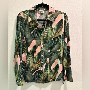 Show Me Your Mumu Tropical Long Sleeve Blouse, size S